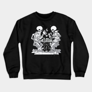 skeletons play chess Crewneck Sweatshirt